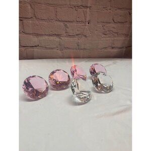 Crystal Glass Diamond Shape‎ Decoration- Qty.6